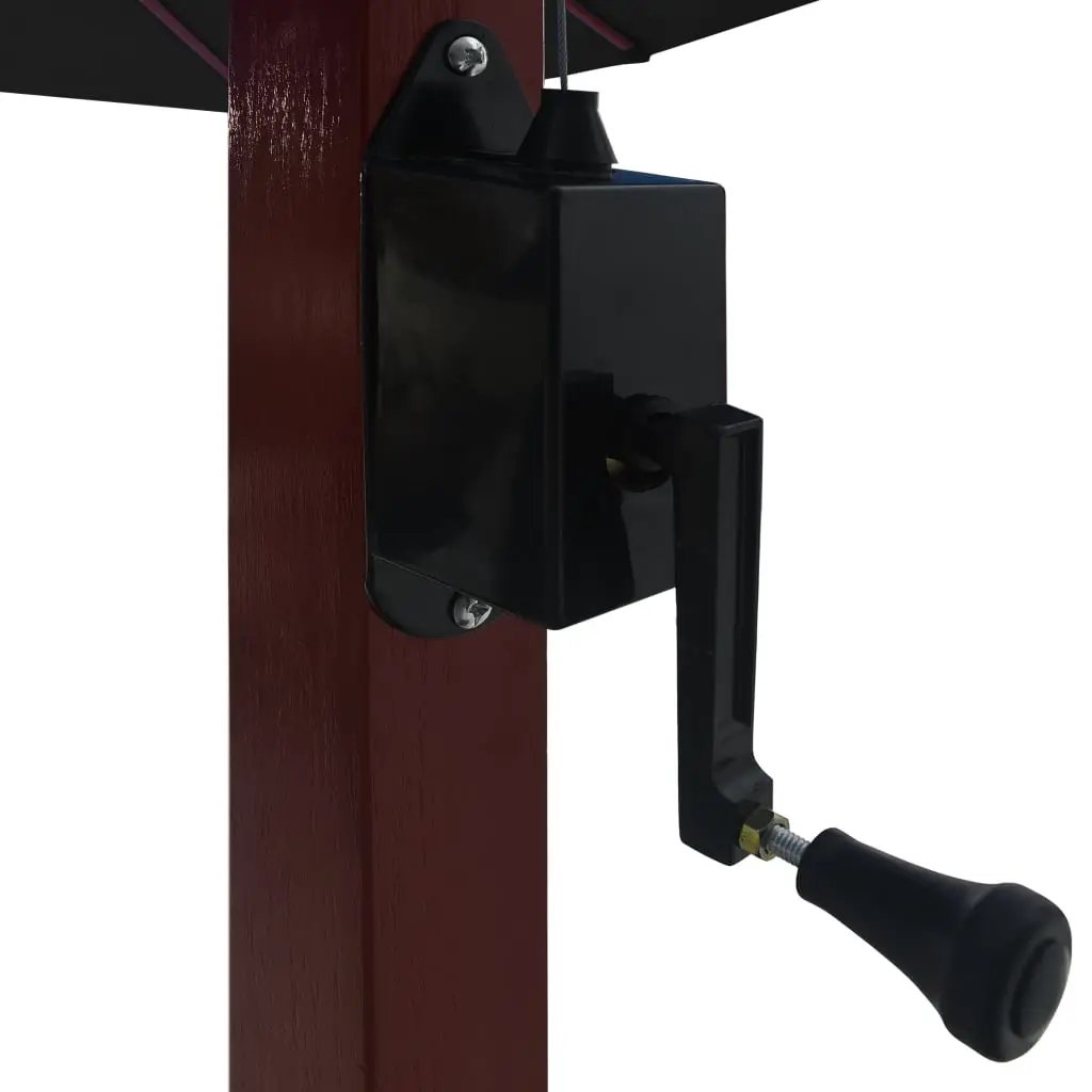 vidaXL vidaXL Hanging Garden Parasol with Wooden Pole 400x300 cm Black - Parasol