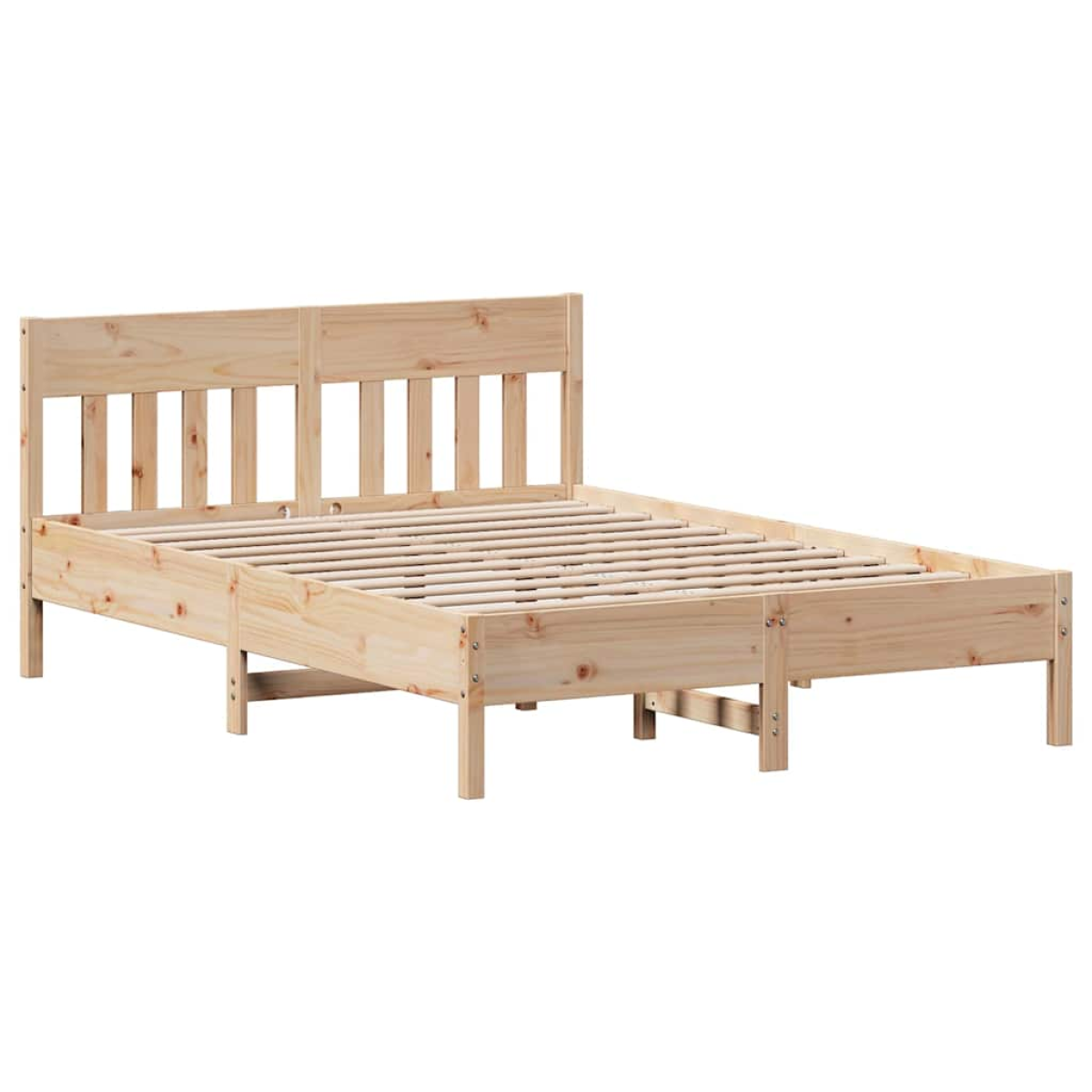 vidaXL Bed Frame without Mattress 150x200 cm King Size Solid Wood Pine - from vidaXL