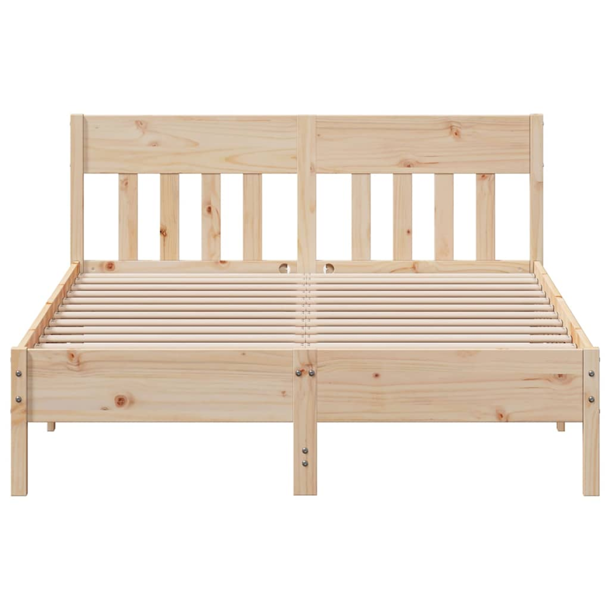vidaXL Bed Frame without Mattress 150x200 cm King Size Solid Wood Pine - from vidaXL