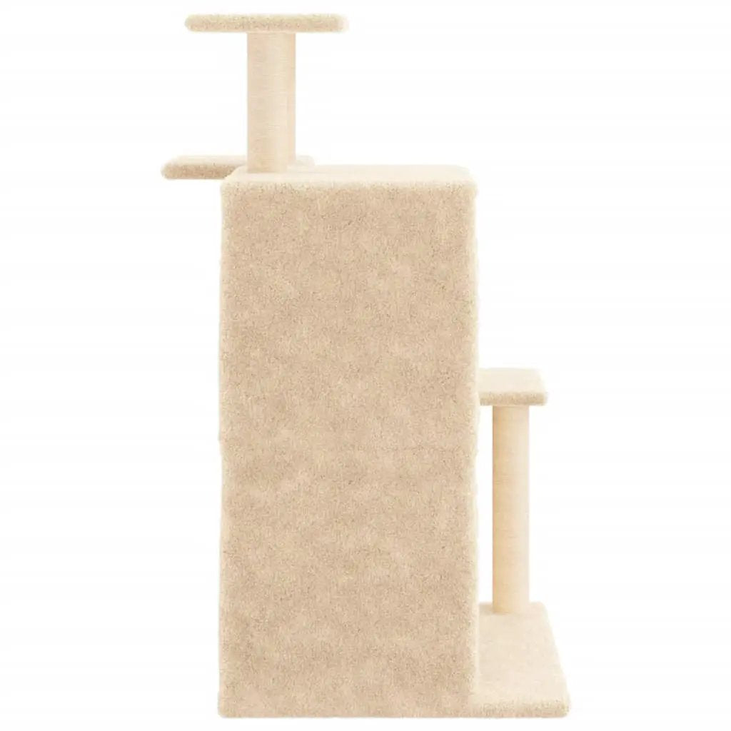 vidaXL vidaXL Cat Tree with Sisal Scratching Posts Cream 97 cm - Cat Tree
