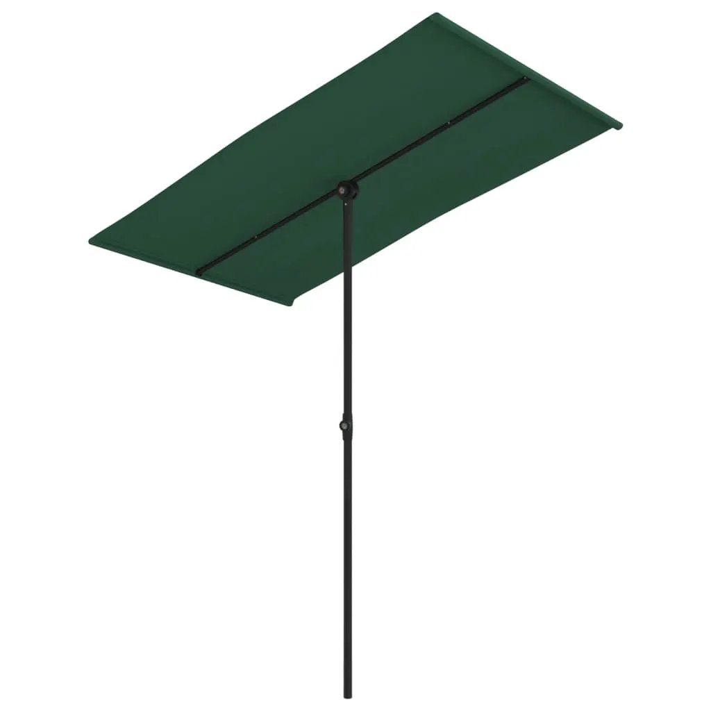 vidaXL vidaXL Garden Parasol with Aluminium Pole 180x110 cm Green - Parasol