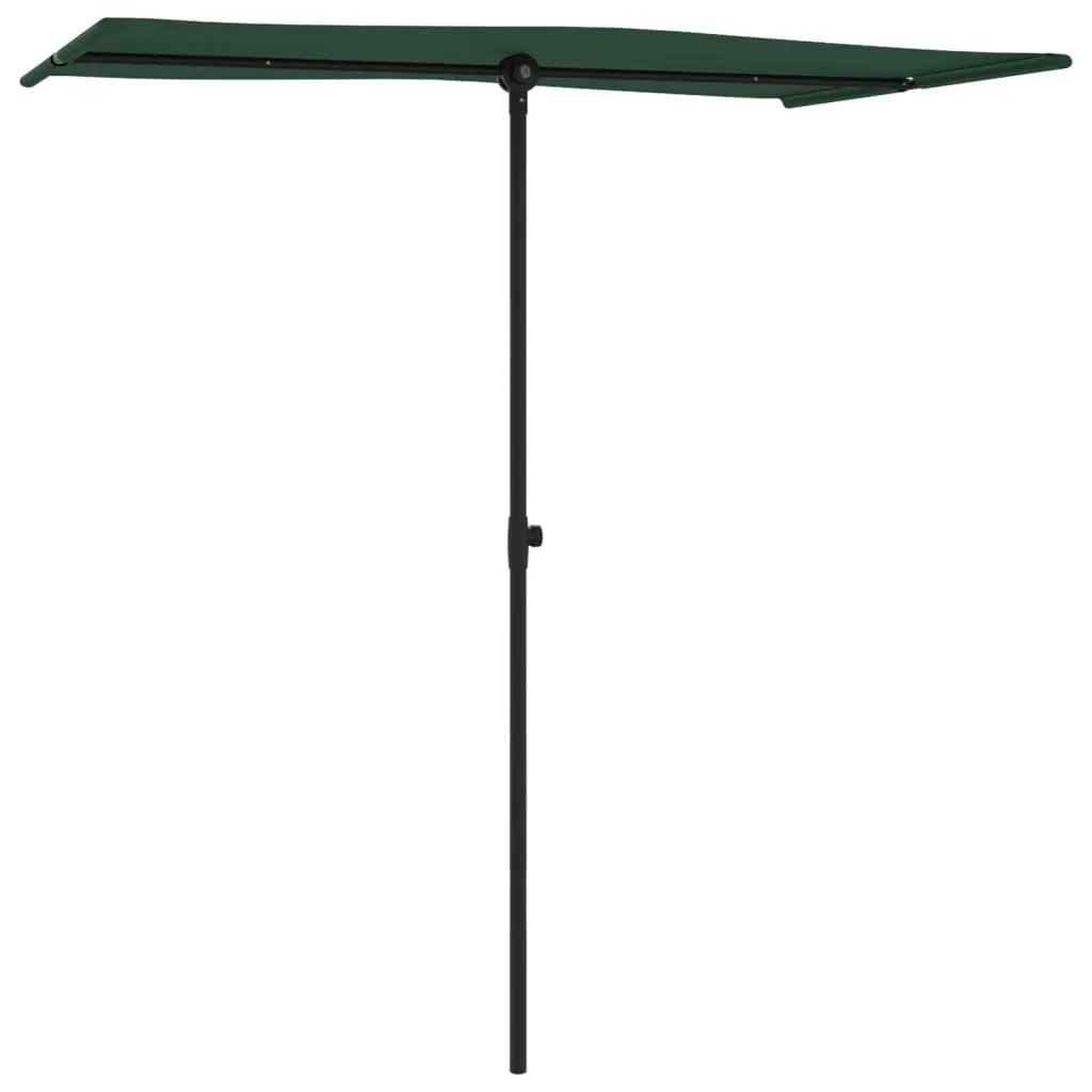 vidaXL vidaXL Garden Parasol with Aluminium Pole 180x110 cm Green - Parasol