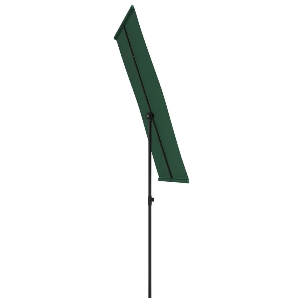 vidaXL vidaXL Garden Parasol with Aluminium Pole 180x110 cm Green - Parasol