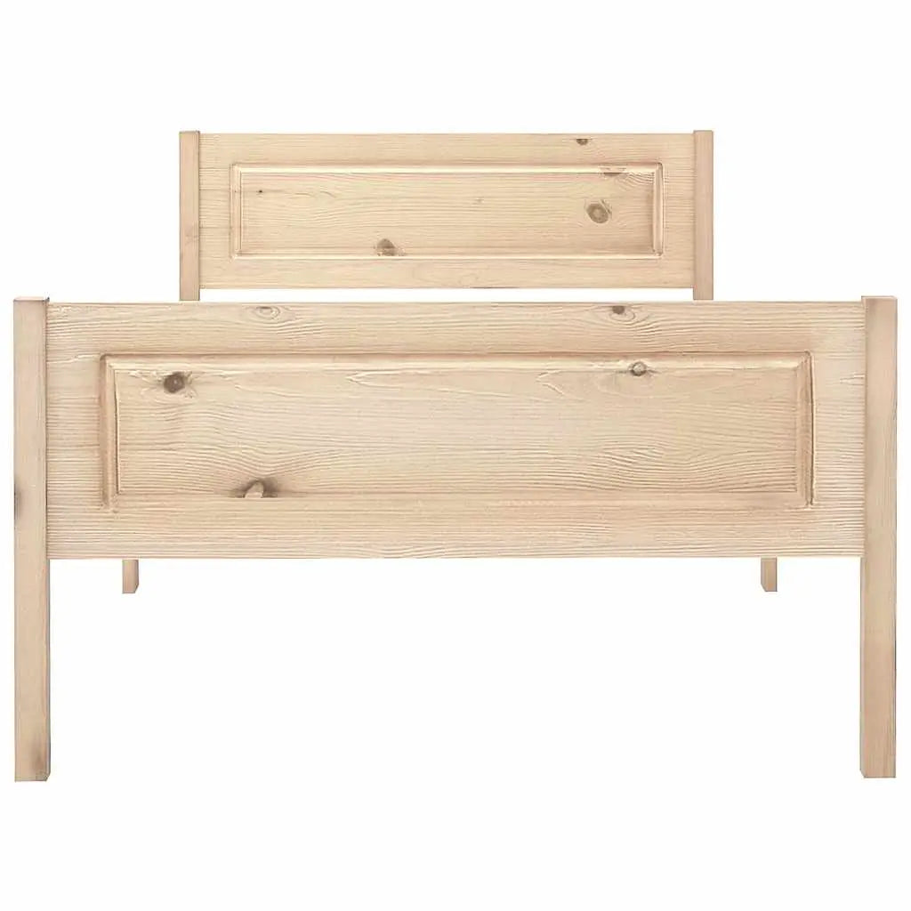 vidaXL Bed Frame | Natural wood | Solid pinewood, plywood | Single | Bed Frame - from vidaXL