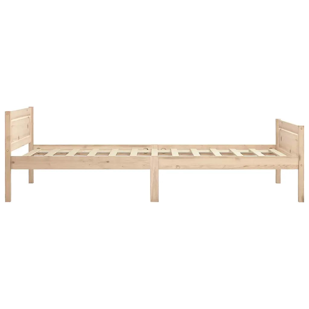 vidaXL Bed Frame | Natural wood | Solid pinewood, plywood | Single | Bed Frame - from vidaXL