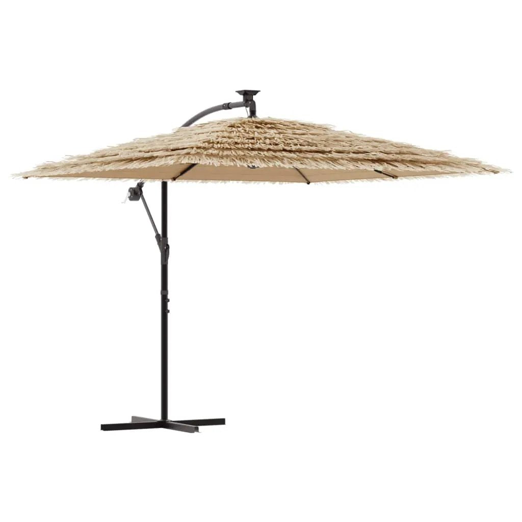 vidaXL vidaXL Garden Parasol with Steel Pole Brown 246x246x230 cm - Parasol