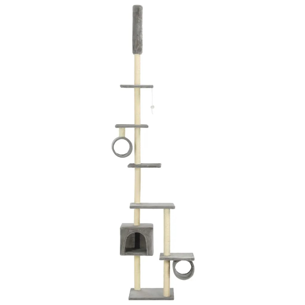 vidaXL vidaXL Cat Tree with Sisal Scratching Posts 260 cm Grey - Cat Tree