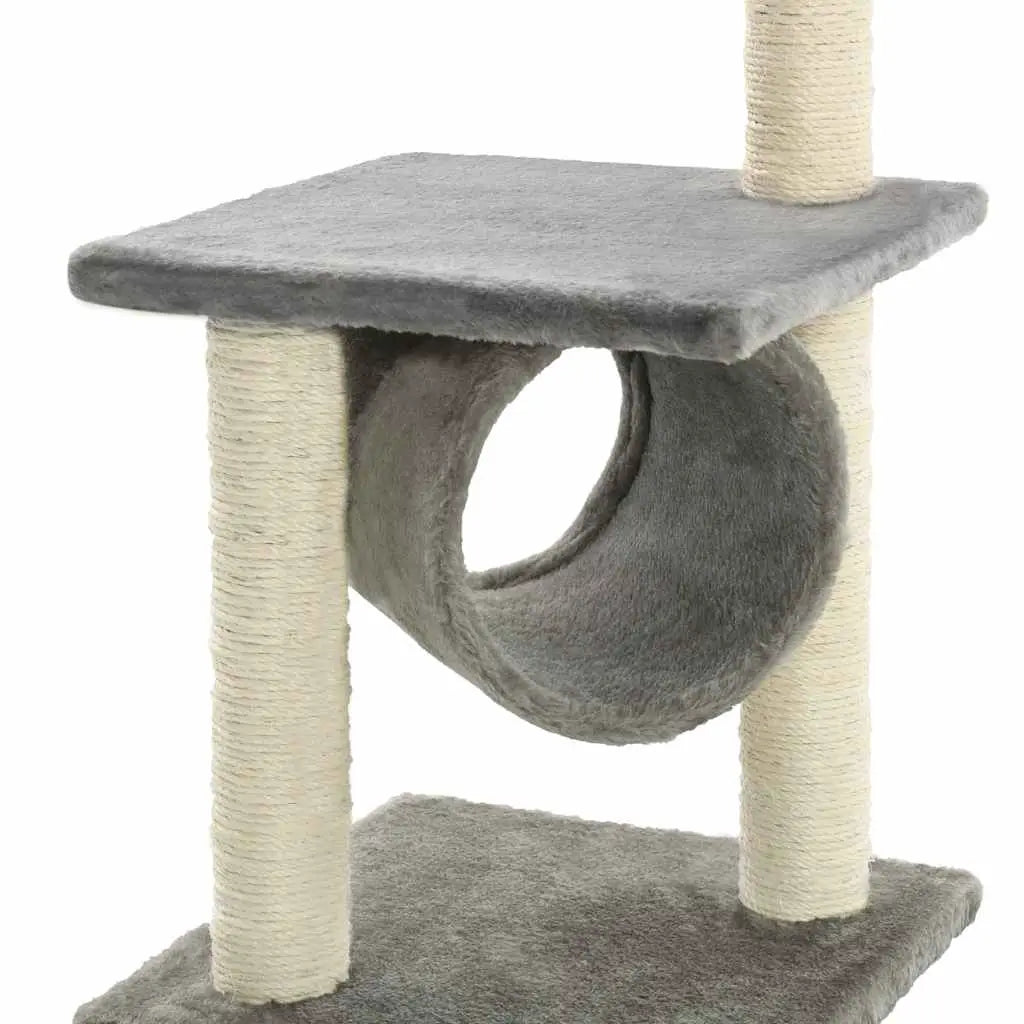 vidaXLCat Tree with Sisal Scratching Posts 65 cm Grey - from vidaXL
