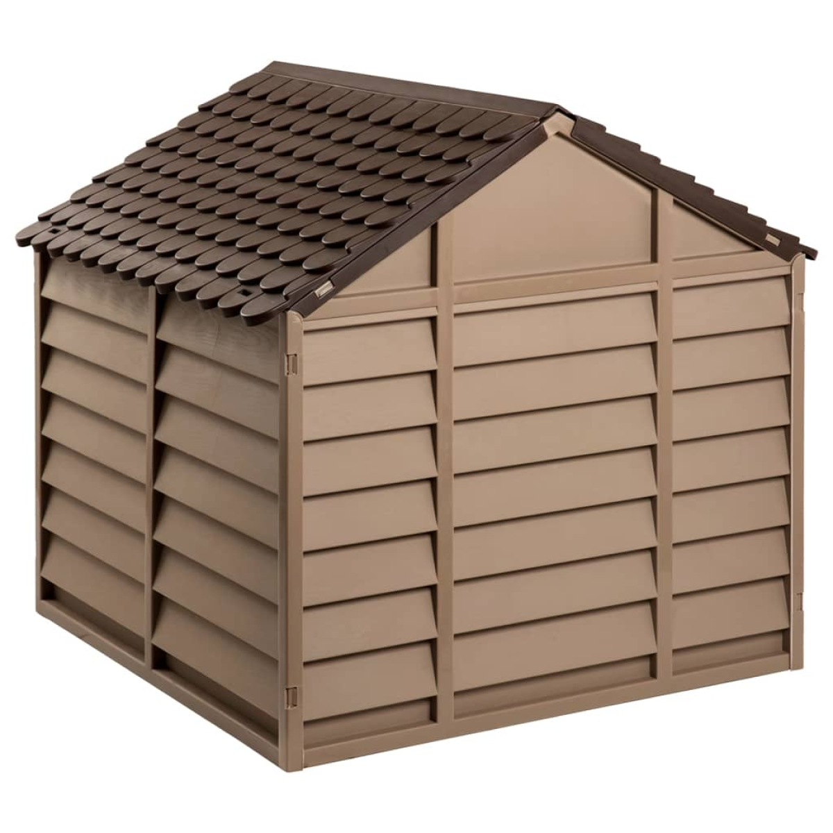 vidaXL Dog House Brown 86x84x82 cm Polypropylene - from vidaXL