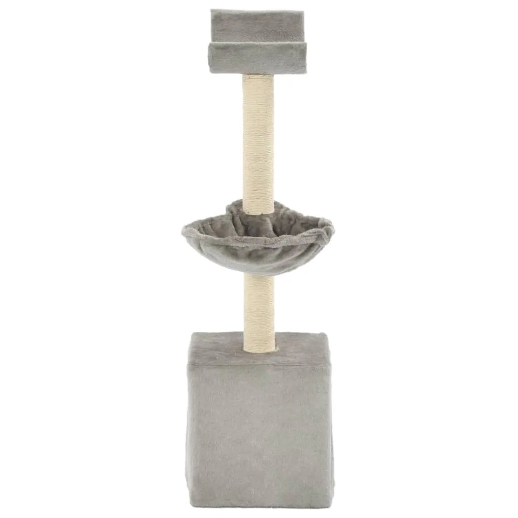 vidaXL vidaXL Cat Tree with Sisal Scratching Posts 105 cm Grey - Cat Tree
