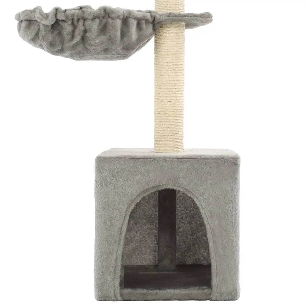 vidaXL vidaXL Cat Tree with Sisal Scratching Posts 105 cm Grey - Cat Tree
