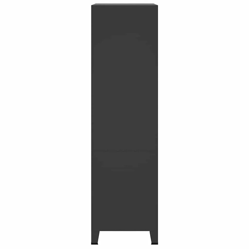 vidaXL vidaXL Industrial Wardrobe Black 90x50x180 cm Metal - Wardrobe
