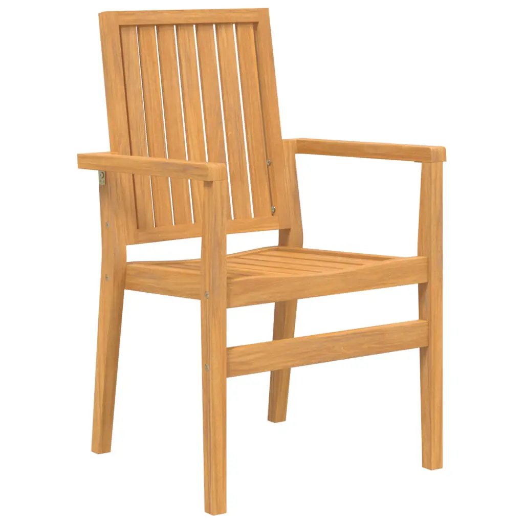 vidaXL vidaXL Stackable Garden Chairs 2 pcs 56.5x57.5x91 cm Solid Wood Teak - Garden Chairs