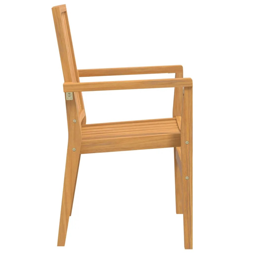 vidaXL vidaXL Stackable Garden Chairs 2 pcs 56.5x57.5x91 cm Solid Wood Teak - Garden Chairs