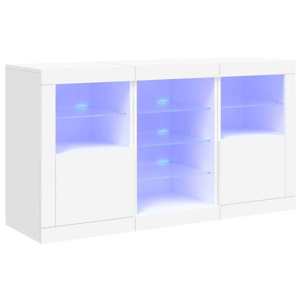 vidaXL vidaXL Sideboard with LED Lights White 123x37x67 cm - Sideboard