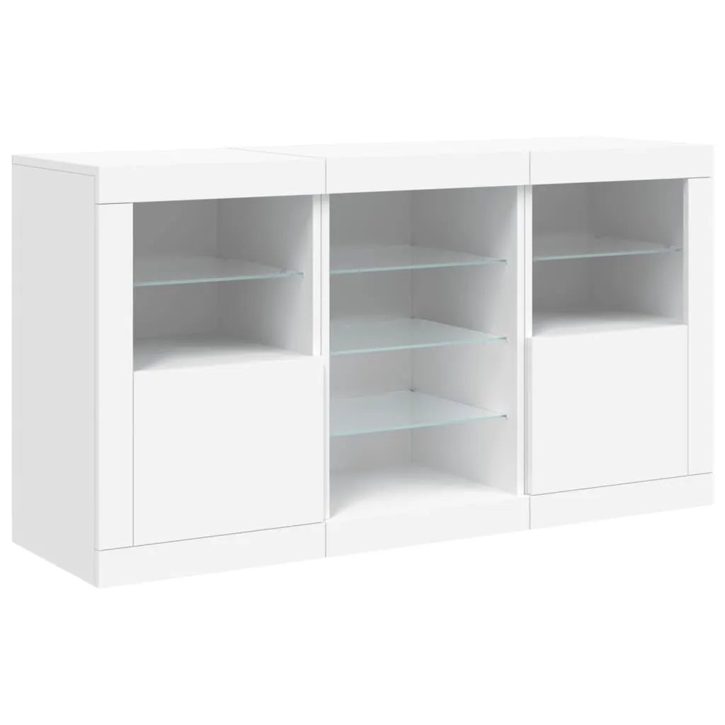 vidaXL vidaXL Sideboard with LED Lights White 123x37x67 cm - Sideboard