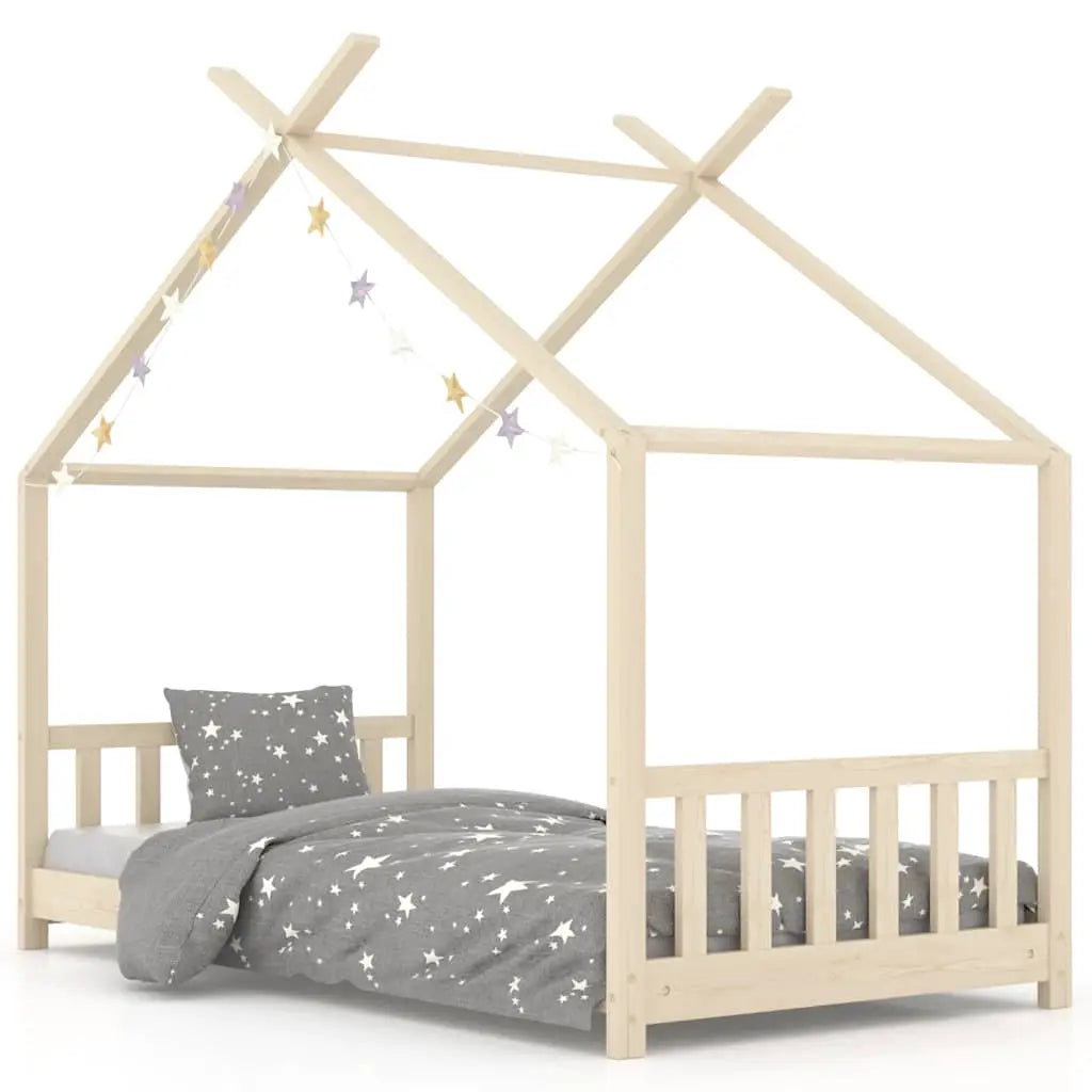 vidaXL Kids Bed Frame Solid Pine Wood 70x140 cm - from vidaXL