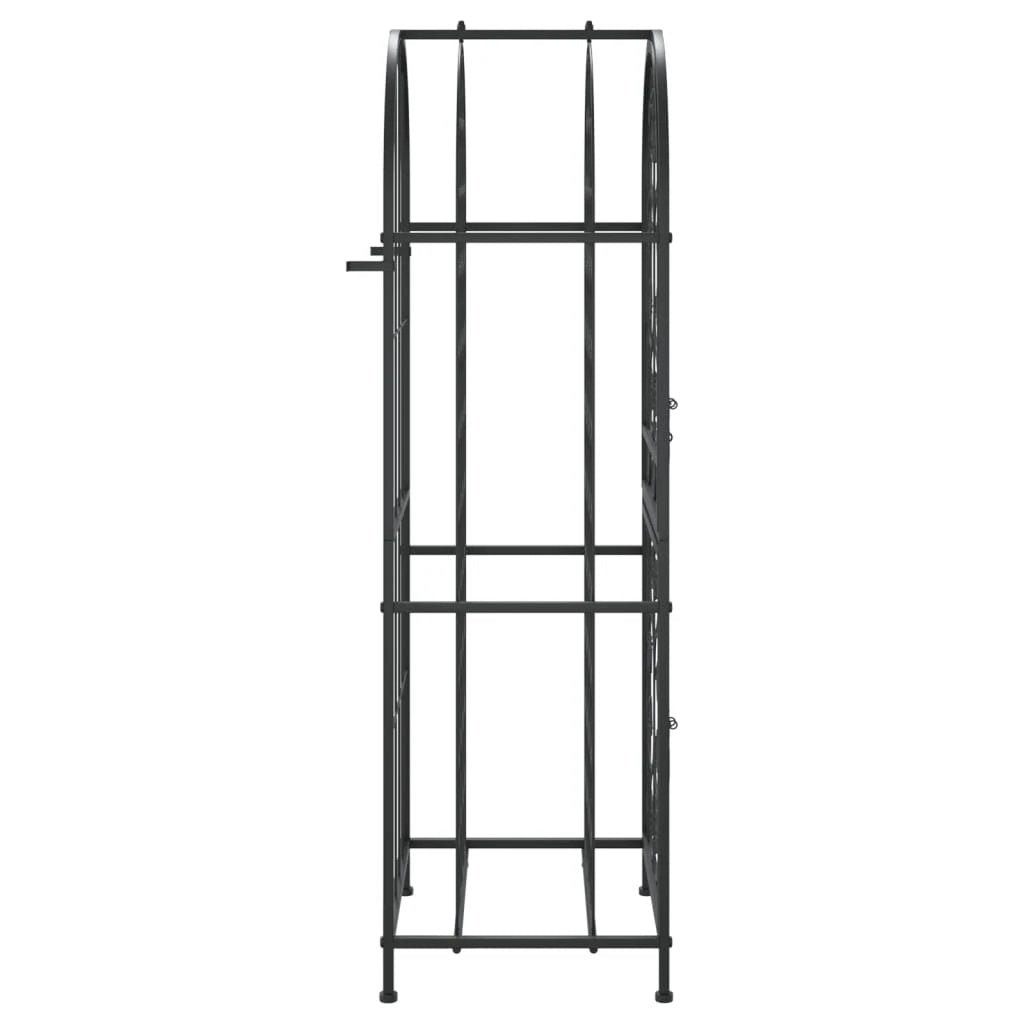 vidaXL vidaXL Wine Rack for 41 Bottles Black 45x36x120 cm Wrought Iron - Wine Rack