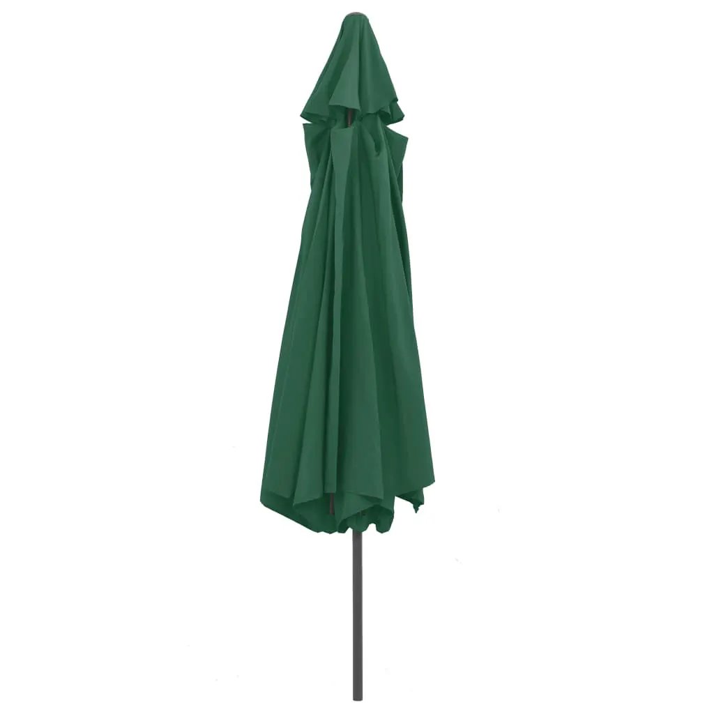 vidaXL vidaXL Garden Parasol with Metal Pole 390 cm Green - Parasol