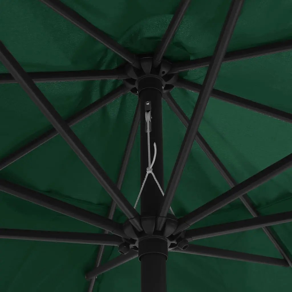 vidaXL vidaXL Garden Parasol with Metal Pole 390 cm Green - Parasol