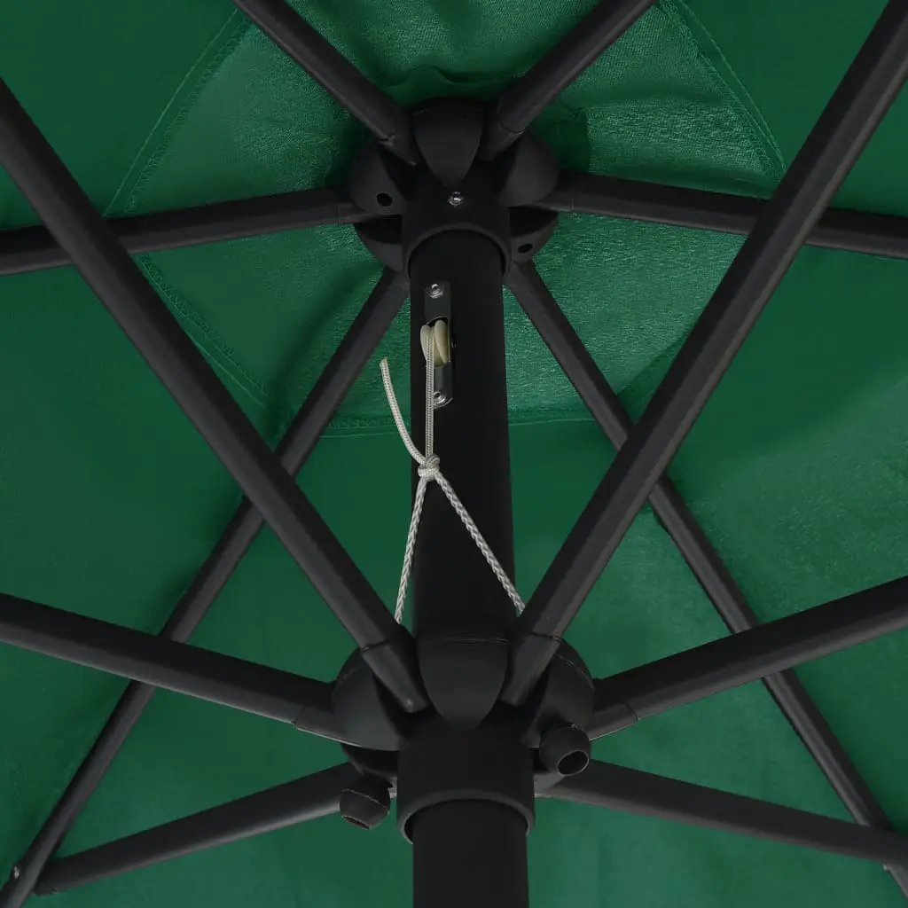 vidaXL vidaXL Garden Parasol with Aluminium Pole 270x246 cm Green - Parasol