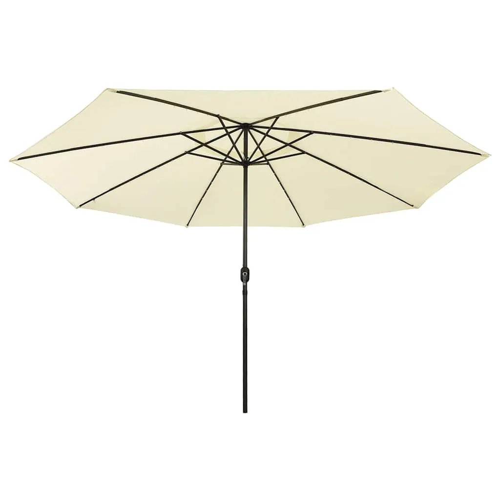 vidaXL vidaXL Garden Parasol with LED Lights 400 cm Sand - Parasol