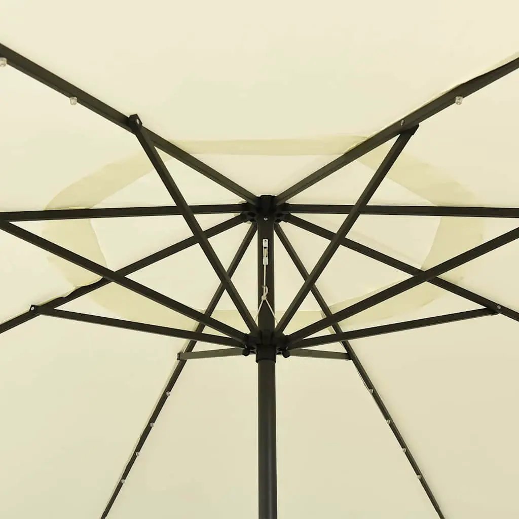 vidaXL vidaXL Garden Parasol with LED Lights 400 cm Sand - Parasol