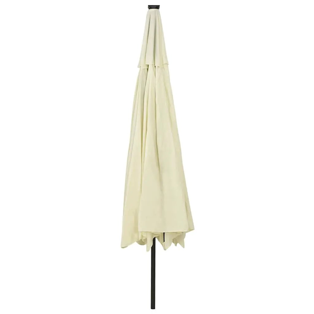vidaXL vidaXL Garden Parasol with LED Lights 400 cm Sand - Parasol