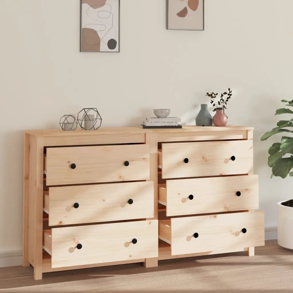 vidaXL vidaXL Sideboard 140x35x80 cm Solid Wood Pine - Sideboard
