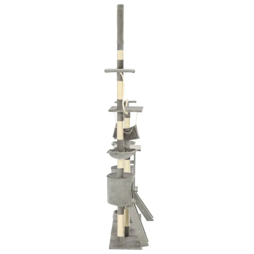 vidaXL vidaXL Cat Tree with Sisal Scratching Posts 230-250 cm Grey - Cat Tree