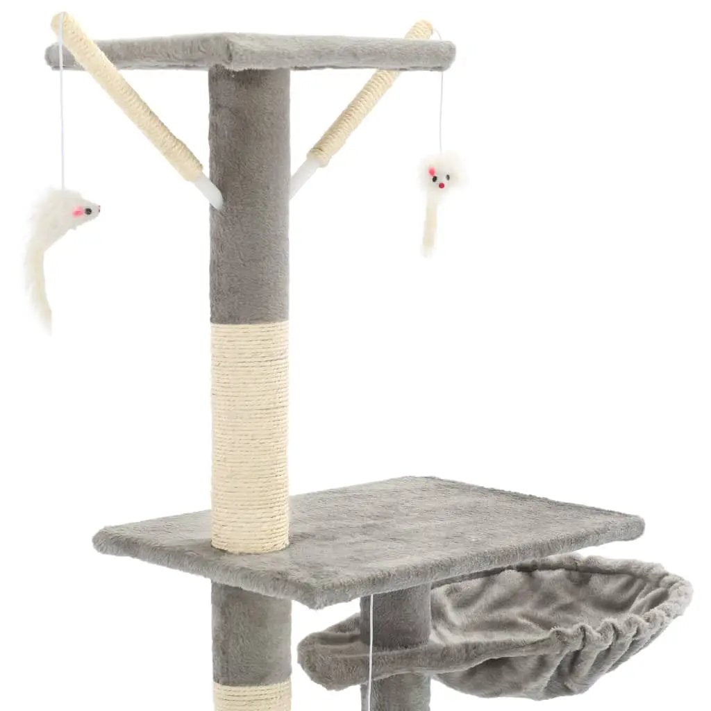 vidaXL vidaXL Cat Tree with Sisal Scratching Posts 230-250 cm Grey - Cat Tree