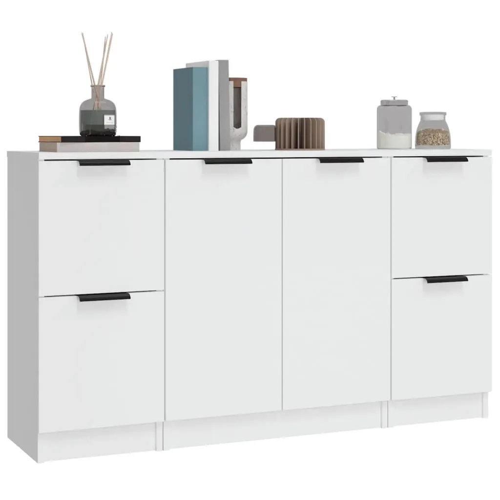 vidaXL vidaXL Sideboards 3 pcs White Engineered Wood - Sideboard