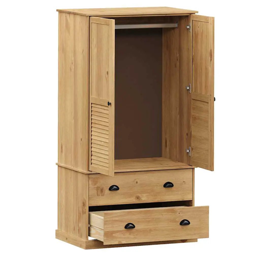 vidaXL vidaXL Wardrobe VIGO 90x55x170 cm Solid Wood Pine - Wardrobe