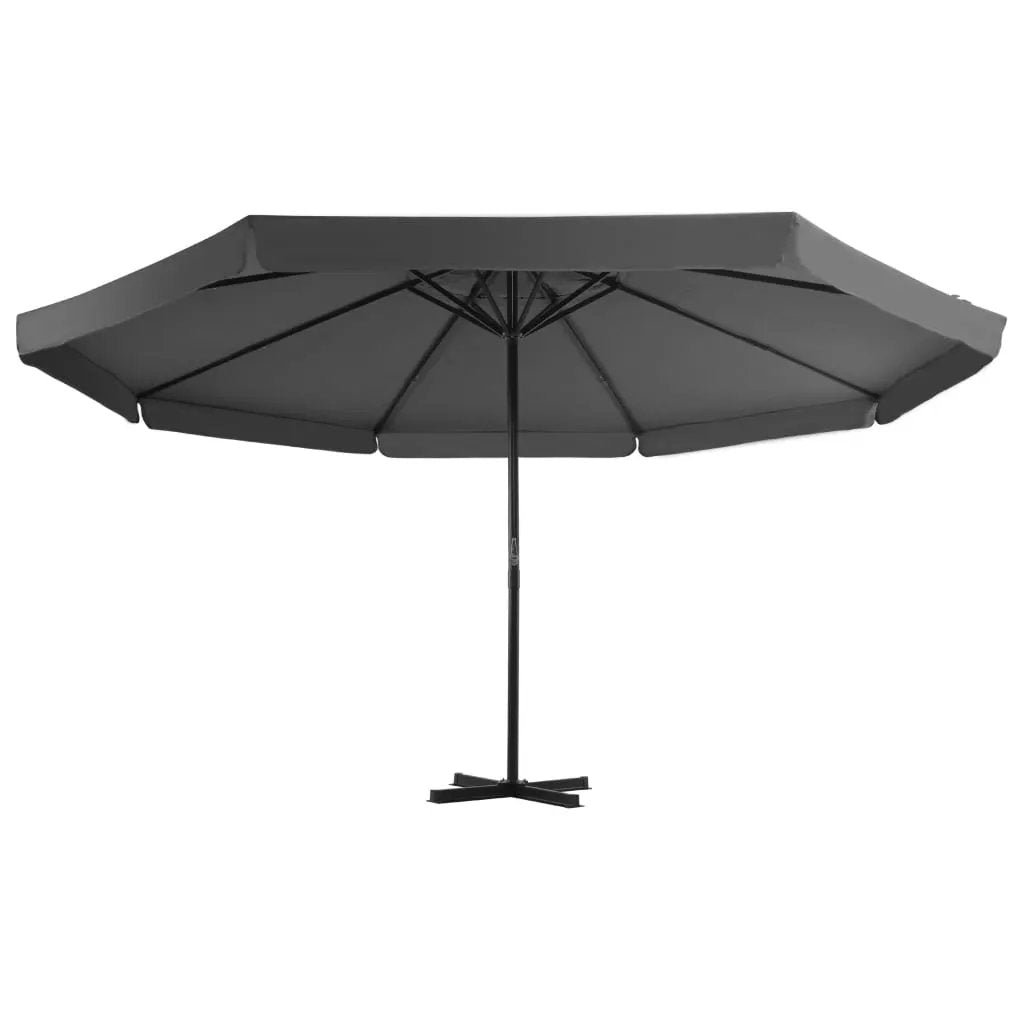 vidaXL vidaXL Garden Parasol with Portable Base Anthracite - Parasol