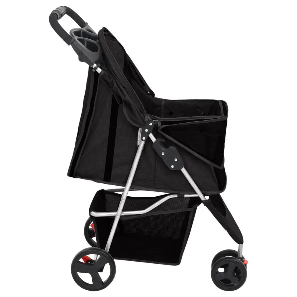 vidaXL Folding Dog Stroller Black 80x46x98 cm Oxford Fabric - from vidaXL