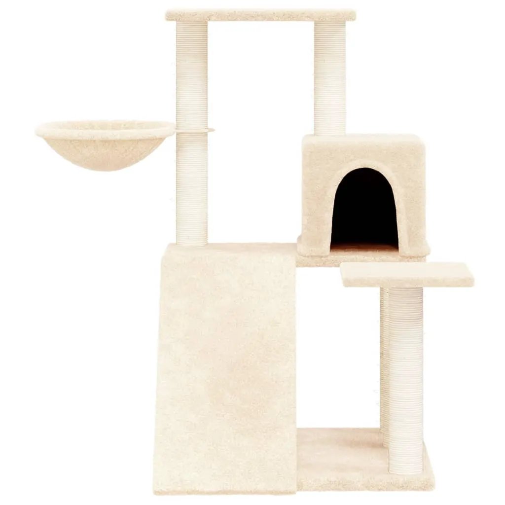 vidaXL vidaXL Cat Tree with Sisal Scratching Posts Cream 82 cm - Cat Tree