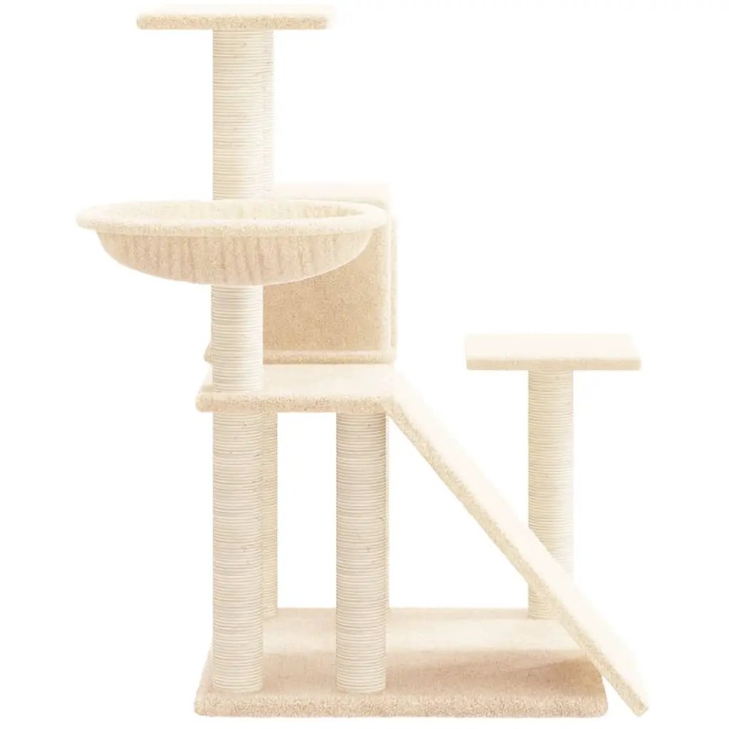 vidaXL vidaXL Cat Tree with Sisal Scratching Posts Cream 82 cm - Cat Tree
