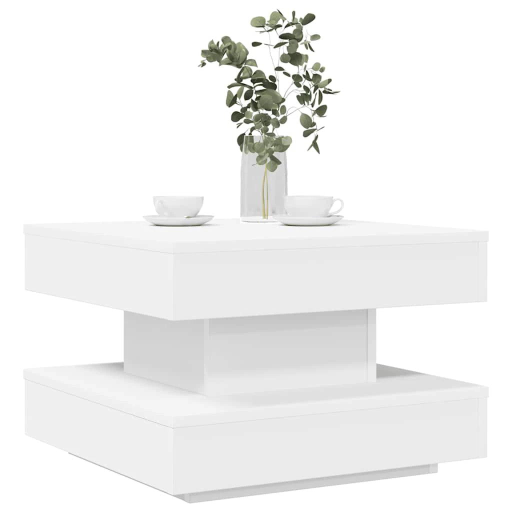vidaXL Coffee Table 50x50x34.5 cm 360 Degree Rotating Modern Black Wood for Living Room by vidaXL