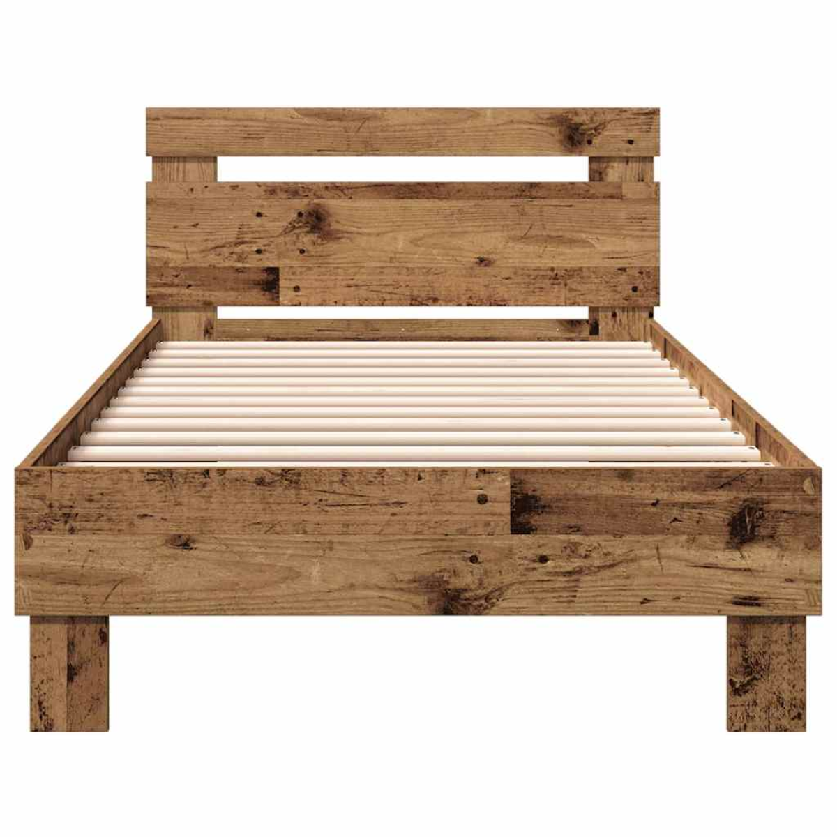 vidaXL Bed Frame Old Wood 203 x 95 x 70 cm Engineered Wood - from vidaXL