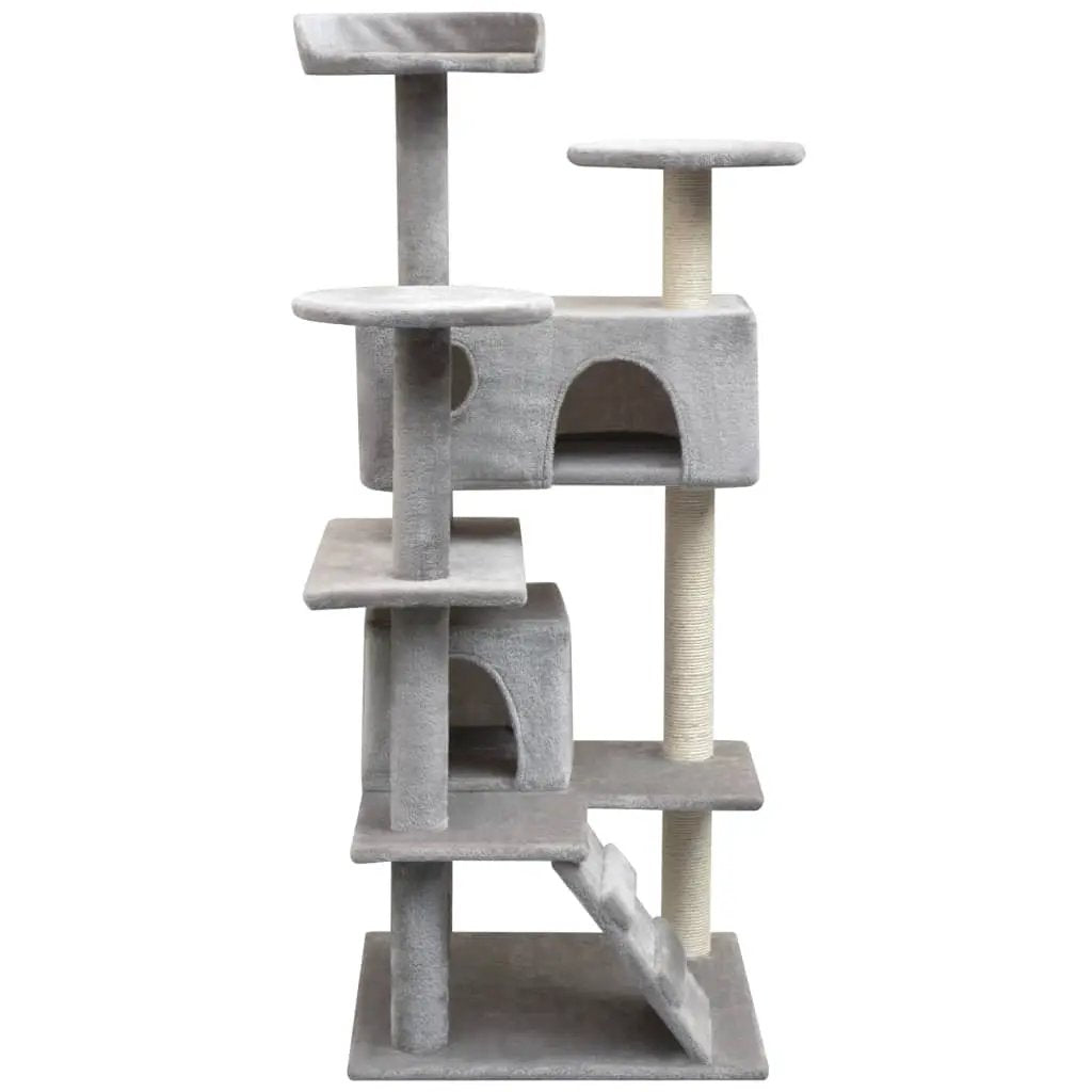 vidaXL vidaXL Cat Tree with Sisal Scratching Posts 125 cm Grey - Cat Tree
