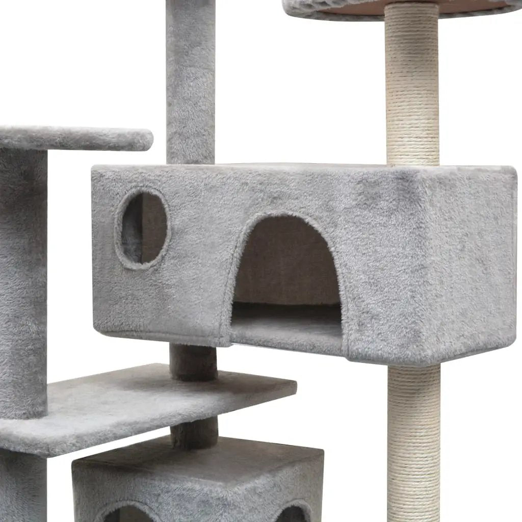 vidaXL vidaXL Cat Tree with Sisal Scratching Posts 125 cm Grey - Cat Tree