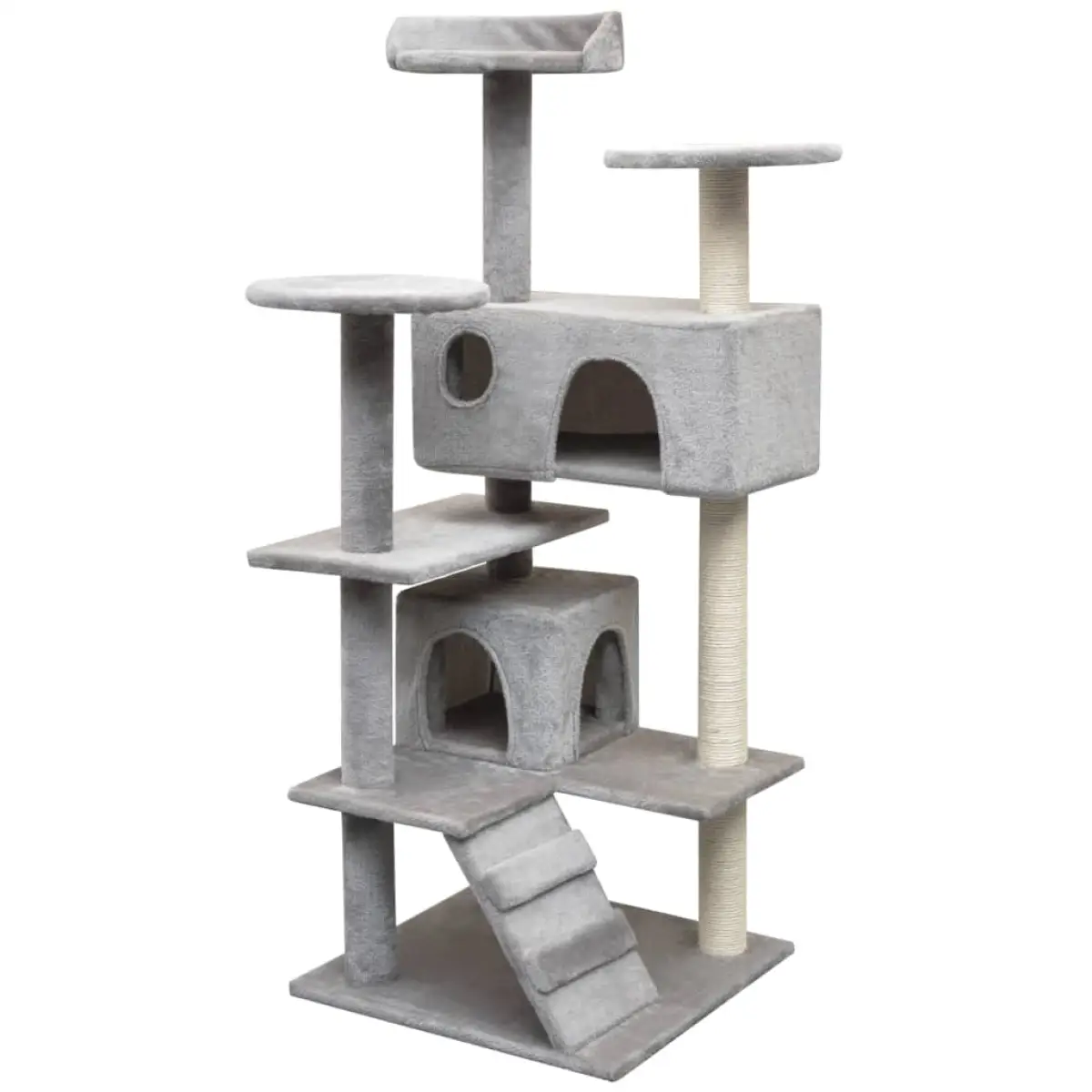 vidaXL vidaXL Cat Tree with Sisal Scratching Posts 125 cm Grey - Cat Tree