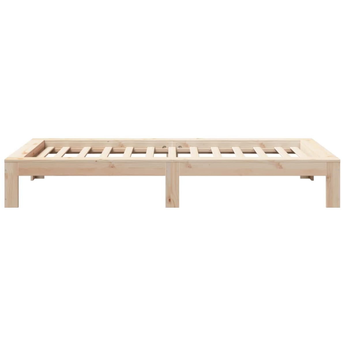 vidaXL Bed Frame | Natural wood colour | Solid pine wood, Plywood slats | Single - from vidaXL