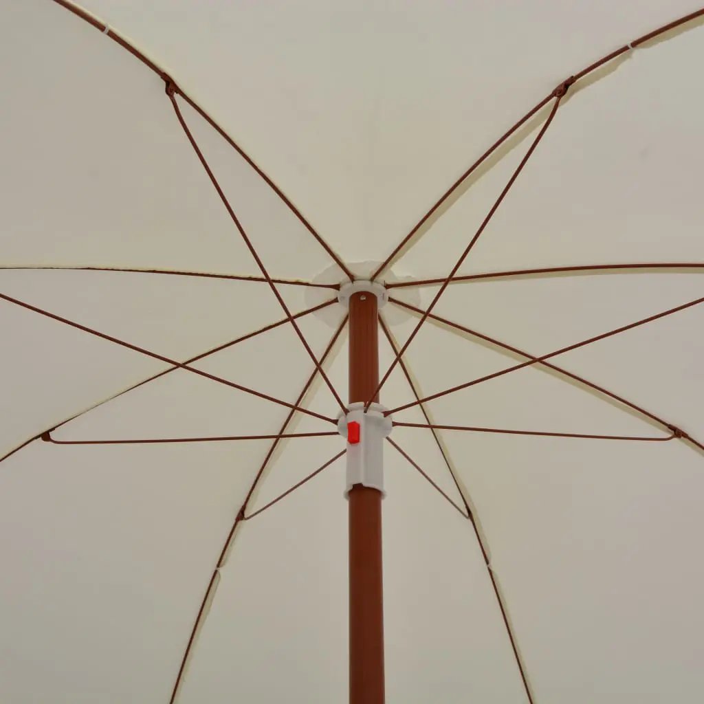 vidaXL vidaXL Garden Parasol with Steel Pole 180 cm Sand - Parasol