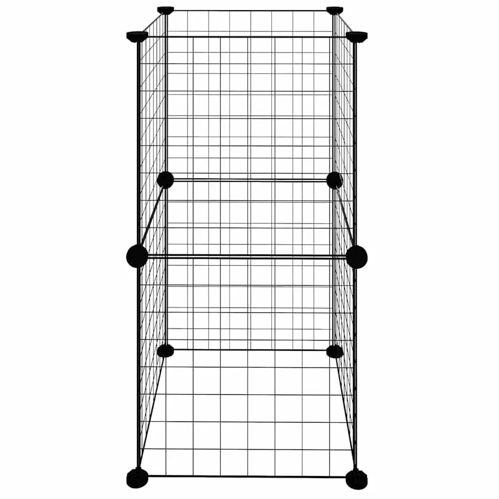 vidaXL 8-Panel Pet Cage Black 35x35 cm Steel - from vidaXL