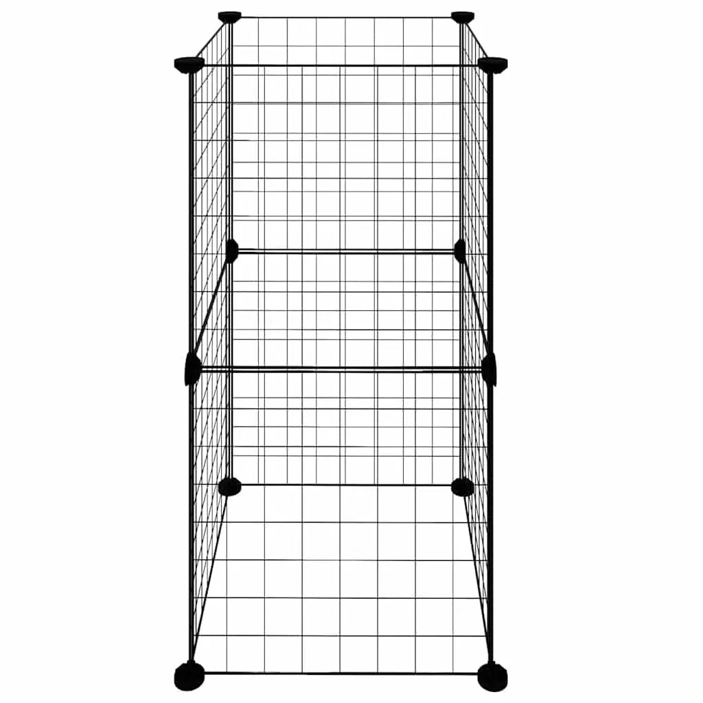 vidaXL 8-Panel Pet Cage Black 35x35 cm Steel - from vidaXL
