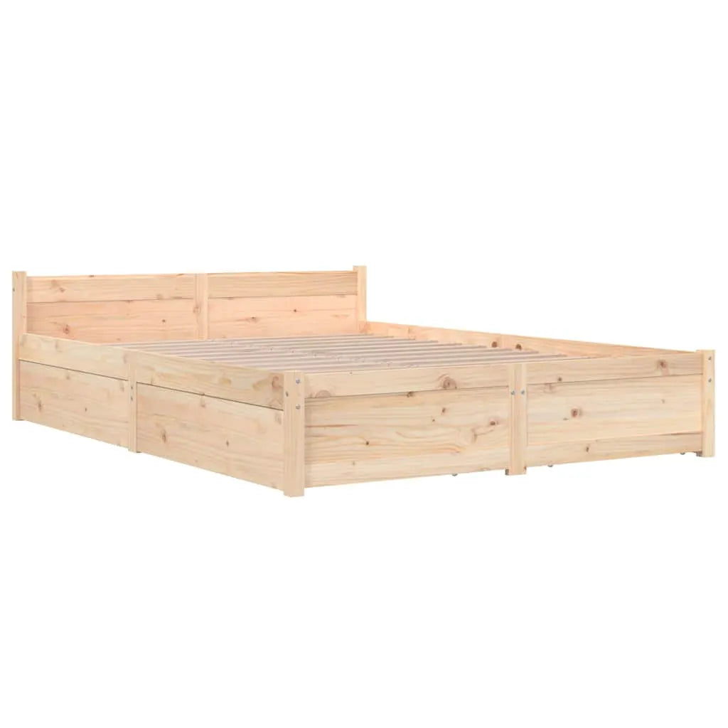 vidaXL Bed Frame without Mattress with Drawers Double - from vidaXL