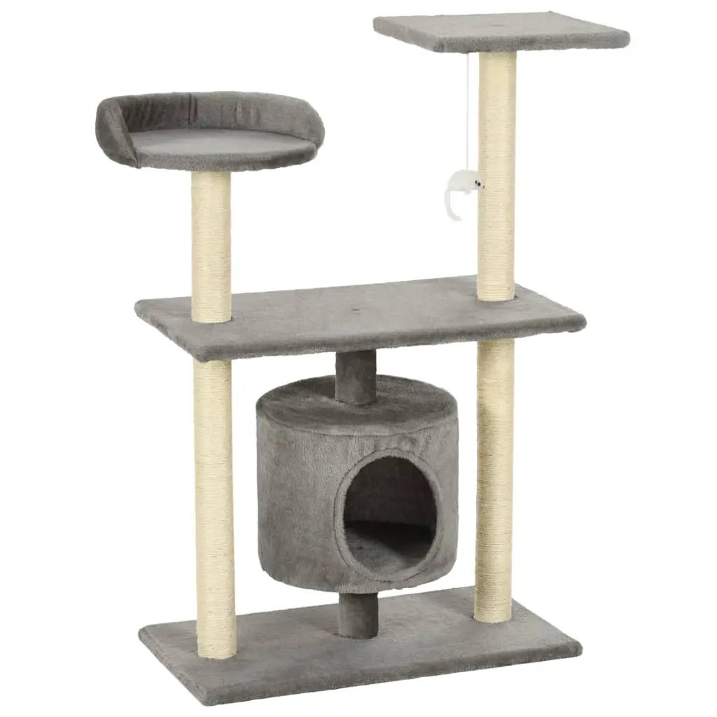 vidaXL vidaXL Cat Tree with Sisal Scratching Posts 95 cm Grey - Cat Tree