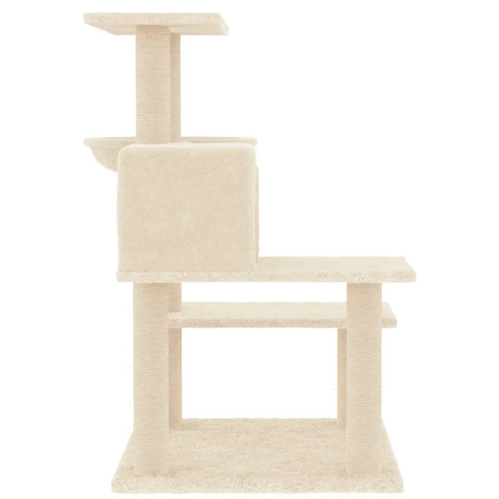 vidaXL vidaXL Cat Tree with Sisal Scratching Posts Cream 82.5 cm - Cat Tree