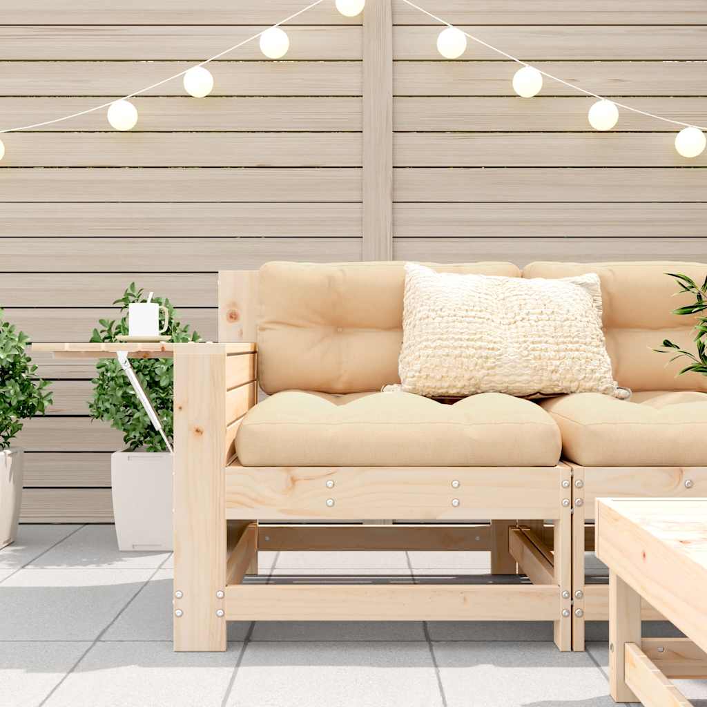 vidaXL vidaXL Garden Sofa | Natural Pine | Solid Pine Wood | Standard | Foldable - Garden Sofa Sets